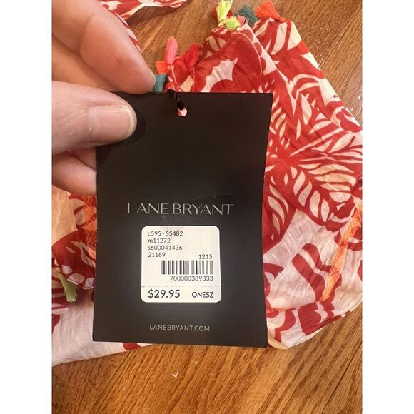 New Lane Bryant Scarf Wrap Saronge Cover up Colorful Vacation Spring Break - Picture 3 of 4